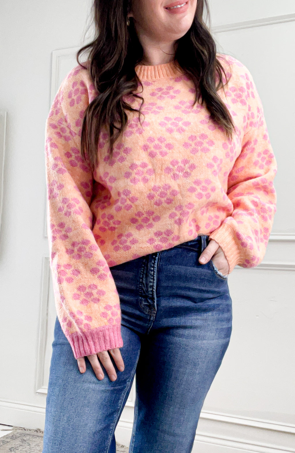 Bold & Bright Floral Print Sweater