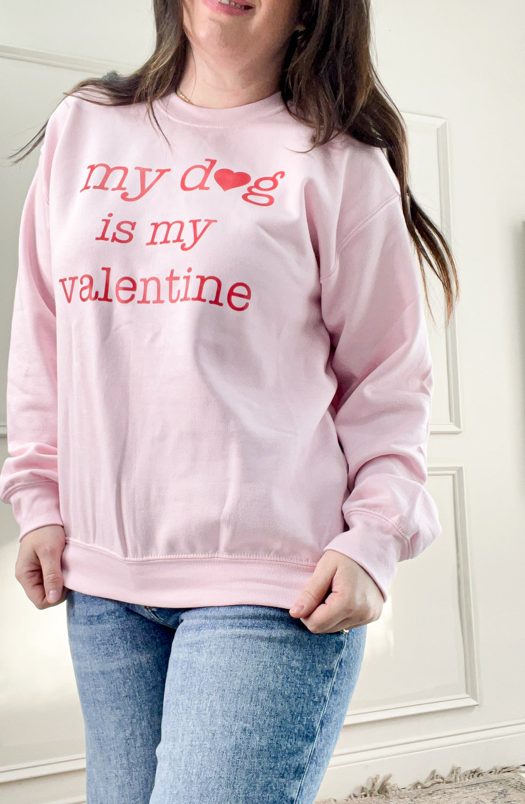 Dog Valentine Graphic Sweatshirt