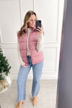 High Neck Comfy Puffer Vest