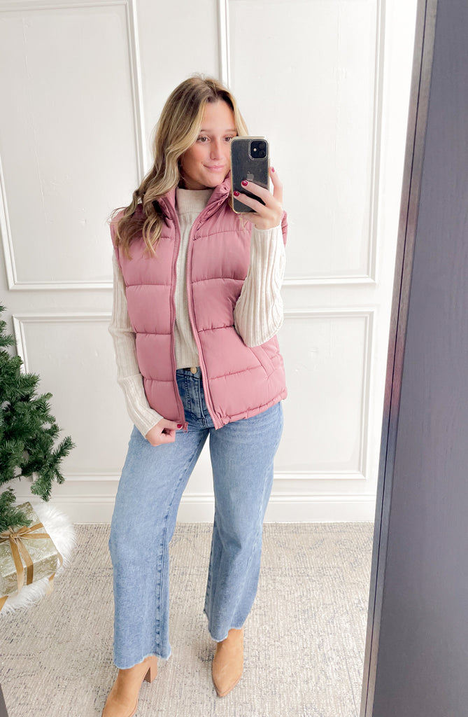 High Neck Comfy Puffer Vest