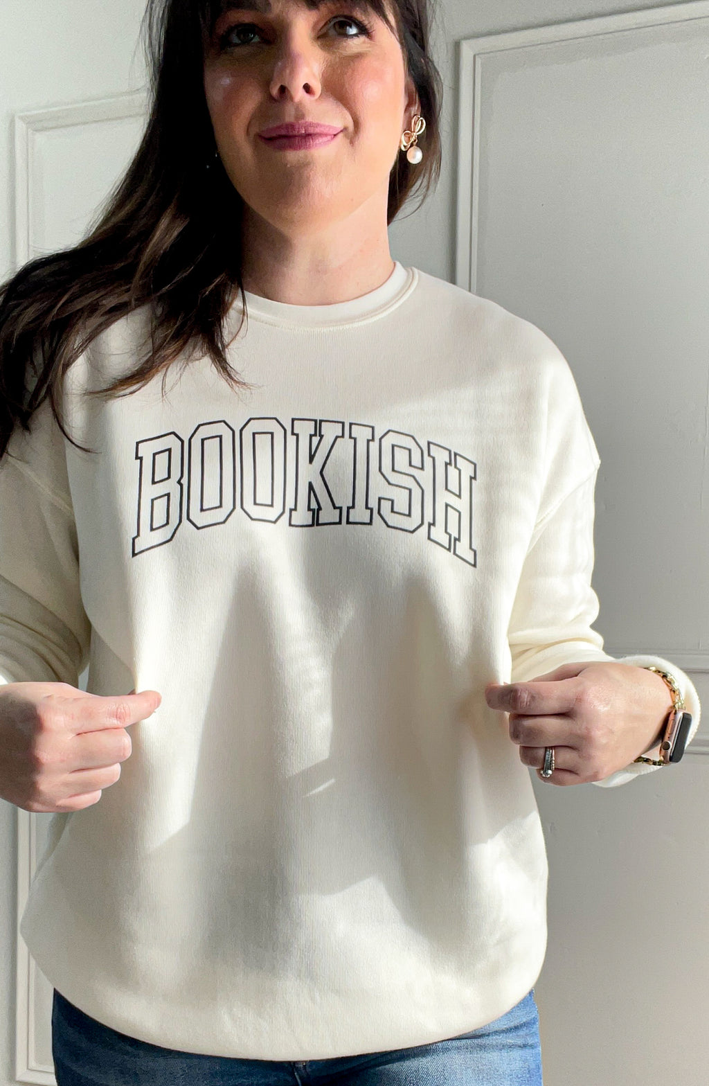 Bookish Vintage White Graphic Sweatshirt