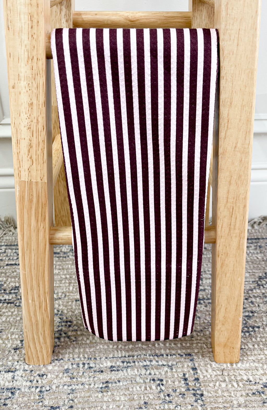 Cranberry Stripe Tea Towel