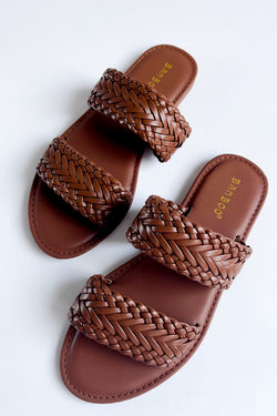 Oceanline Braided Double Strap Flat Sandals