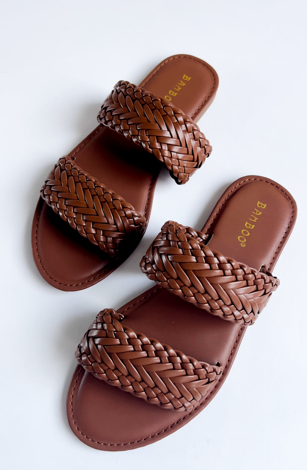 Oceanline Braided Double Strap Flat Sandals