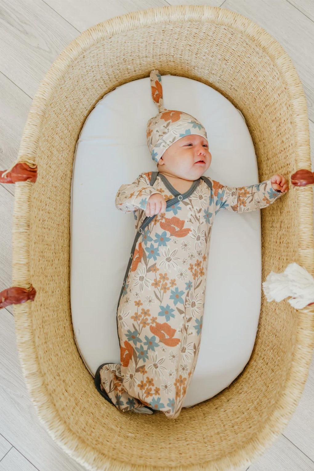 Eden Newborn Knotted Gown | Copper Pearl